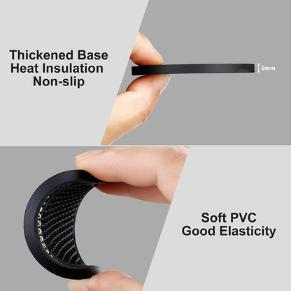 2PCS Bling Car Cup Coaster, Universal Vehicle Bling Holder Insert,2.75 Inch Rhinestone anti Slip Silicone Insert,Suitable for Most Car Interior,Best Gift Car Bling for Women, Black, 2 Pack